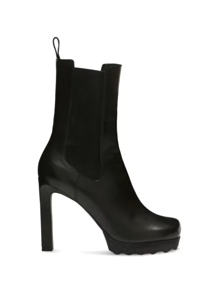 Cizme Off-white cu toc înalt alb
