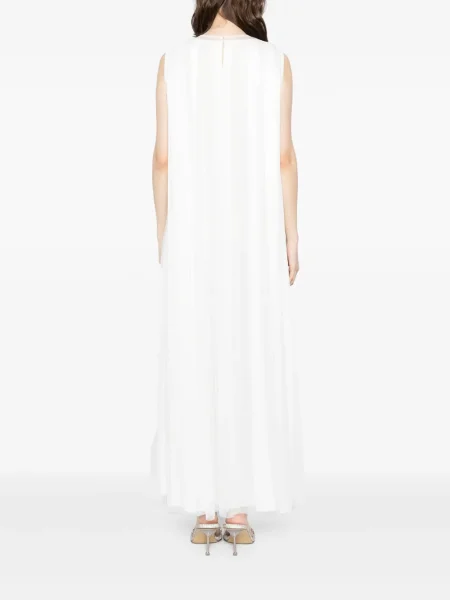 Rochie Shatha Essa cu crăpătură de costum alb