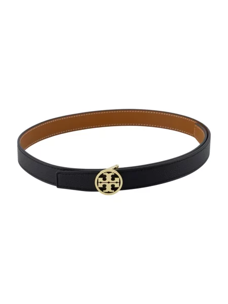 Pasek Tory Burch skórzany czarny