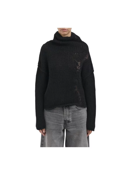 Sweter z golfem Isabel Benenato z kaszmiru czarny