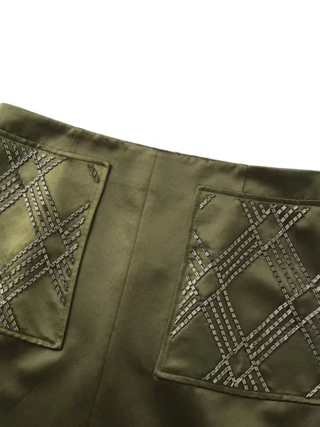 Fustă midi Shanghai Tang verde