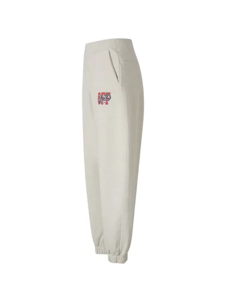 Pantaloni Off-white cu imagine alergare alb