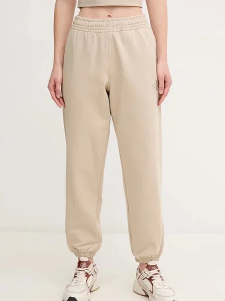 Calvin Klein Jeans donji dio trenirke za žene s pamukom bež