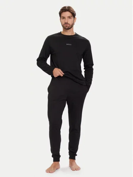 BOSS Pižama Xmas črna