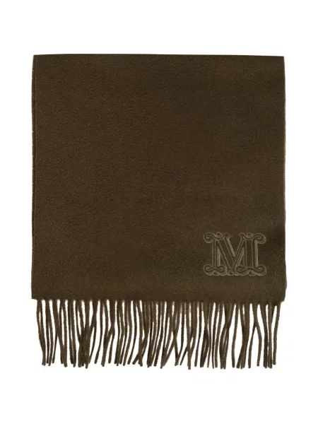 Fular Max Mara cu broderie verde