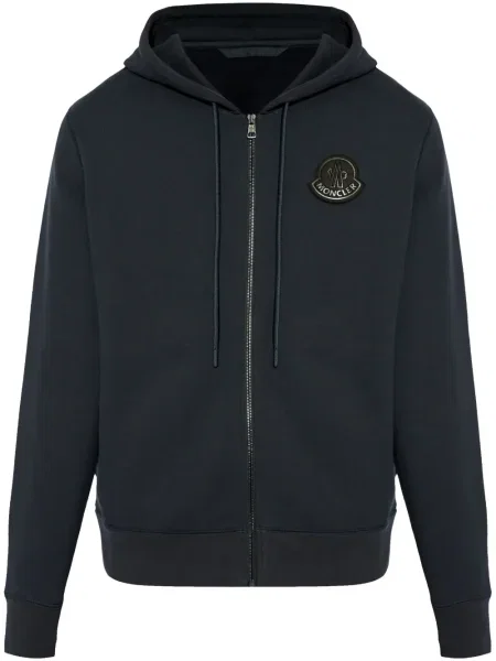 Hanorac cu glugă Moncler cu autograf albastru
