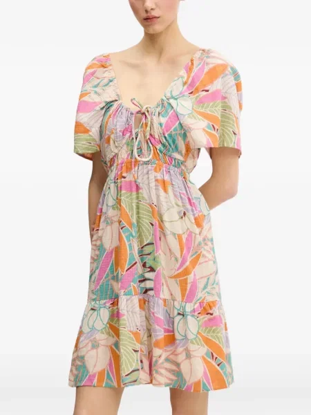Rochie mini Rip Curl cu model floral cu imagine