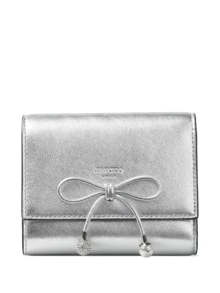 Portofel Jimmy Choo cu funde argintiu