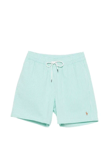 Ριγέ παντελόνι κολύμβησης Polo Ralph Lauren με αυτόγραφο πράσινο