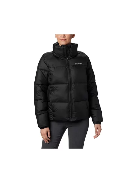 Kurtka pikowana ze stójką i zamkiem błyskawicznym Columbia czarna
