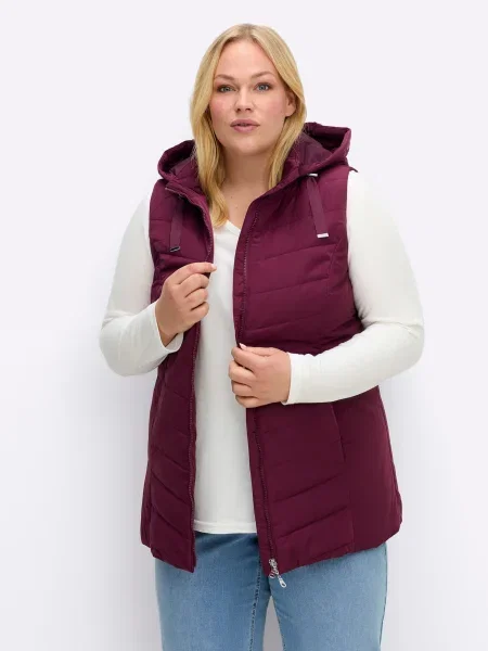 SHEEGO Vestă burgundy roșu