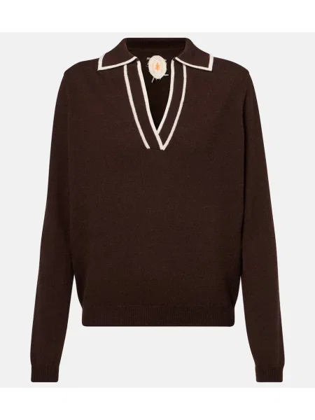 Pulover Jardin Des Orangers de lână maro