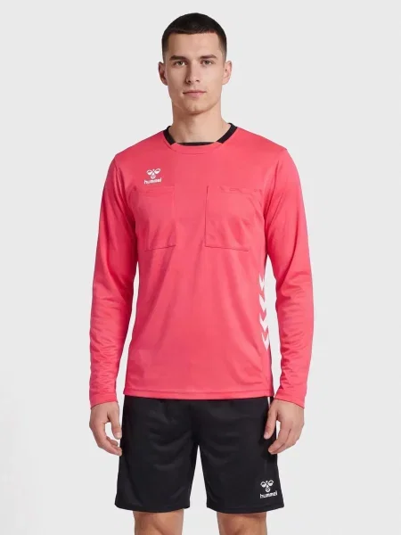 Koszulka z długim rękawem Hummel hmlreferee chevron różowa