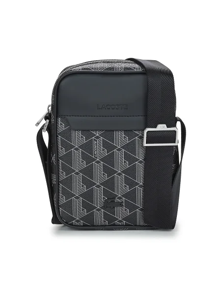 Geantă crossbody Lacoste cu imagine negru