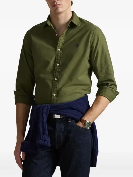 Dlouhá pruhovaná s límcem kšiltovka Polo Ralph Lauren modrá