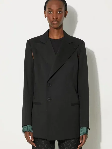 Сако с вълна Maison Margiela черно