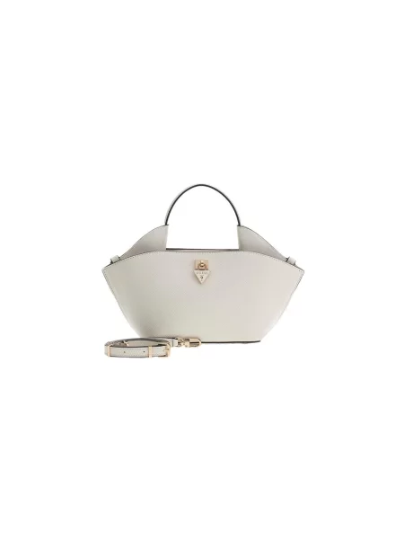 Guess torebka tote z imitacji skóry PATSIE biała