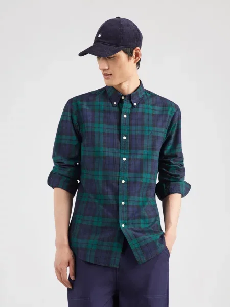 Polo Ralph Lauren Košeľa CLASSIC námornícka / smaragdová modrá