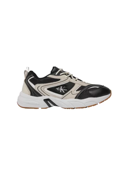 Buty do tenisa Calvin Klein Jeans skórzane retro do tenisa czarne