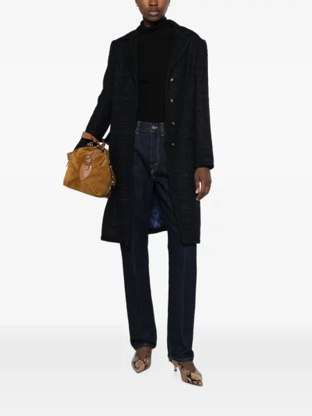 Palton Etro din tweed albastru
