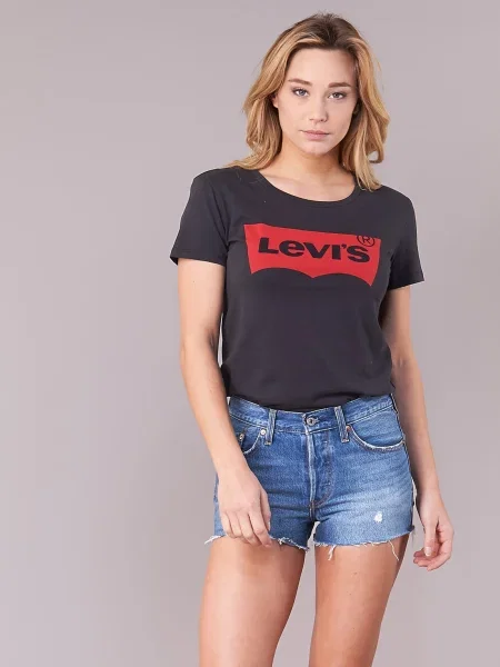 Levi's® Póló The Perfect Graphic Tee Regular Fit fekete
