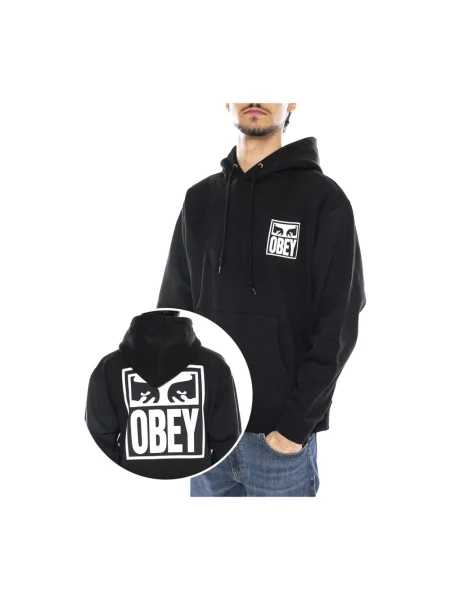 Bluza z kapturem Obey czarna