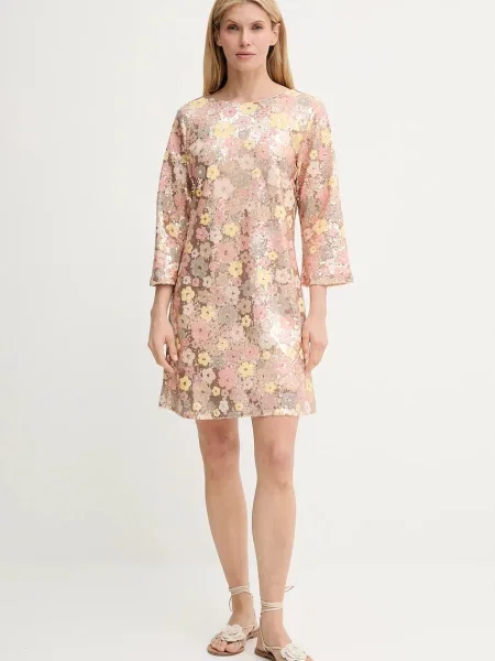 Bruuns Bazaar sukienka mini prosta beżowy