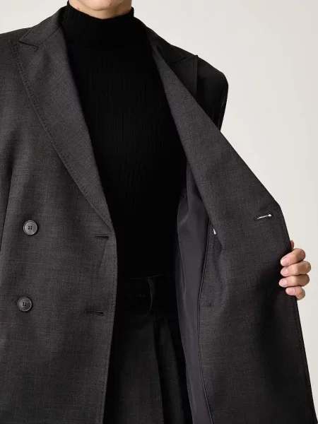 Шерстяной двубортный пиджак Weekend Max Mara