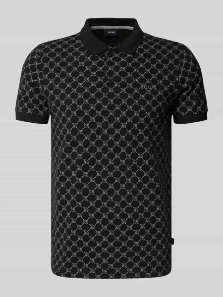 Koszulka polo o kroju regular fit z wyhaftowanym logo model ‘Paigam’ Joop! Collection czarna