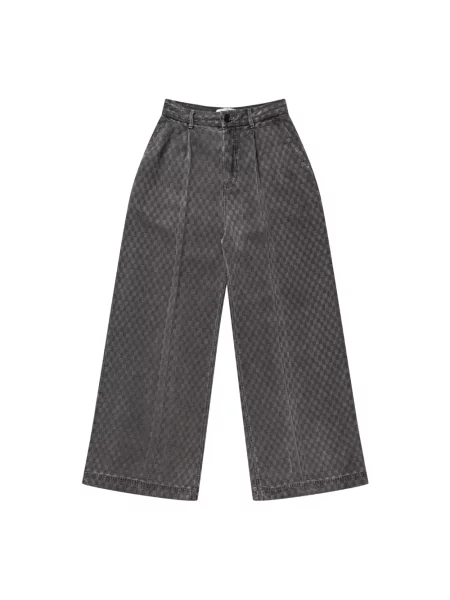 MUNTHE jeansy wide leg RONAN szare