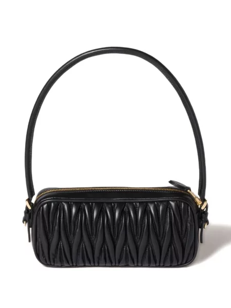 Geanta de piele Miu Miu din piele negru