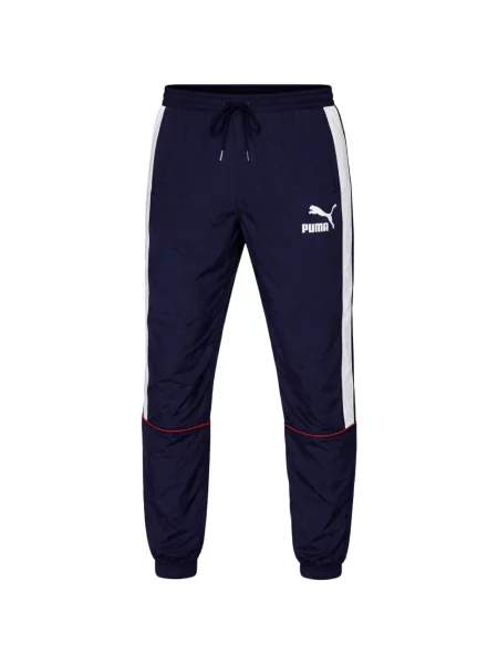 Pantaloni Puma cu dungi alergare albastru
