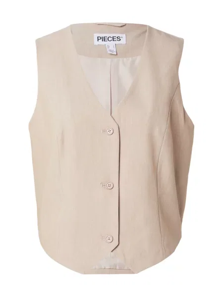 PIECES Vestă de costum PCBOSELLA amestecat bej