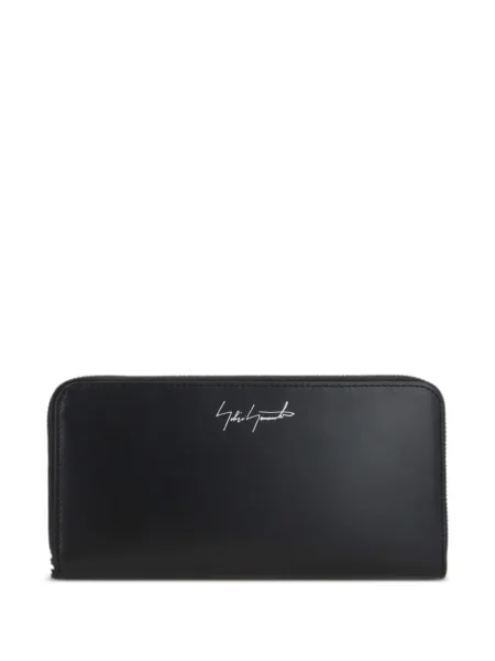 Portofel Discord Yohji Yamamoto din piele cu imagine negru