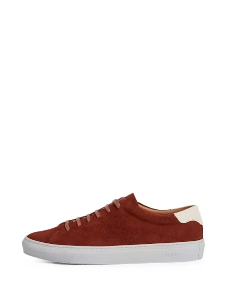 Sneakerși Hackett London cu șireturi din dantelă maro