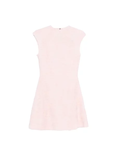 Krótka sukienka mini Rotate Birger Christensen w kwiatki z siateczką różowa