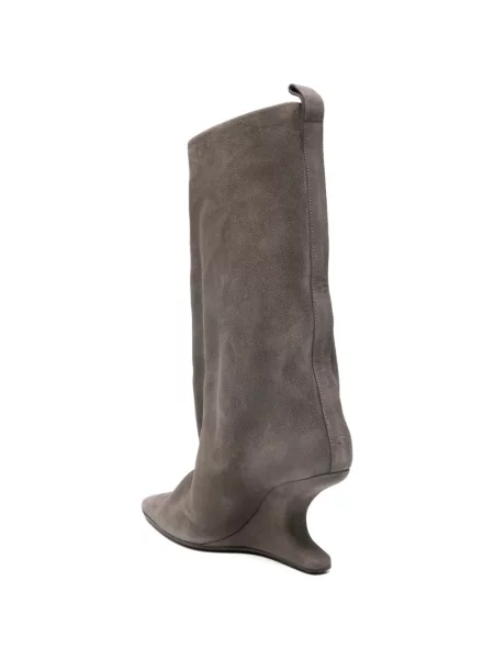 Botine Rick Owens din piele gri