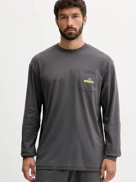 Majica z dolgimi rokavi The North Face Expedition Celebration siva