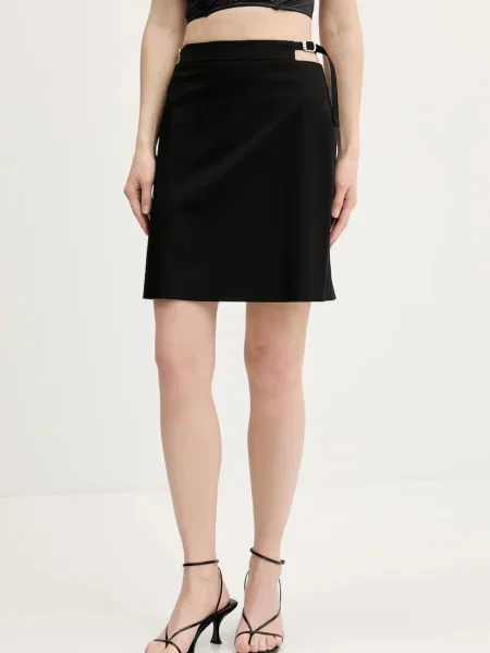 HUGO spódnica mini prosta czarny