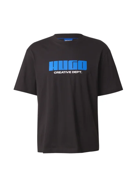 HUGO Tricou Newromi Alb negru