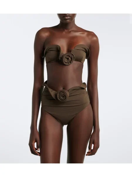 Top Magda Butrym cu model floral maro
