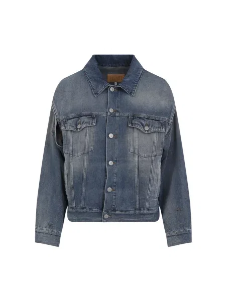 Maison Margiela kurtka jeansowa przejściowa oversize niebieski