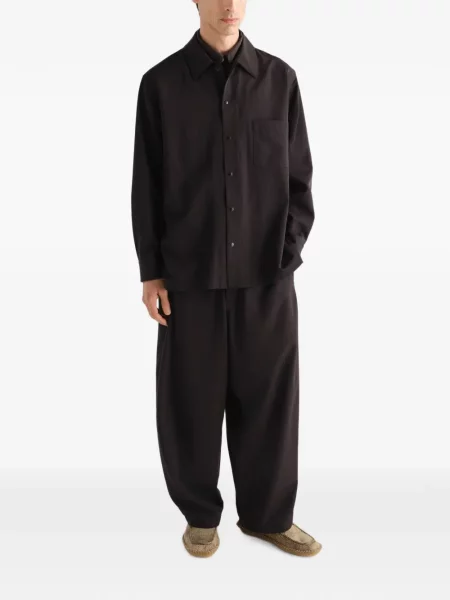 Pantaloni de jogging Lemaire de lână maro