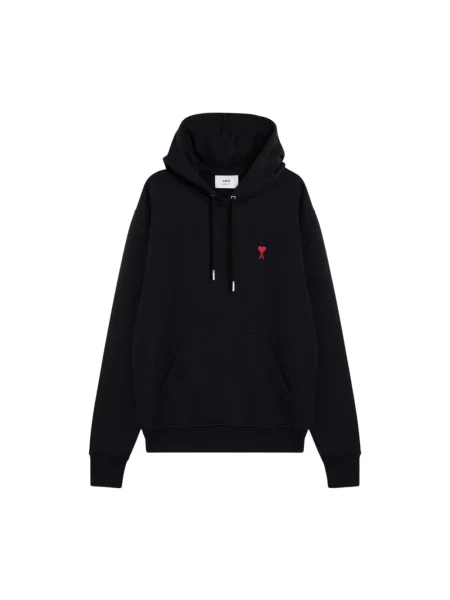Bluza z kapturem Ami Paris czarna