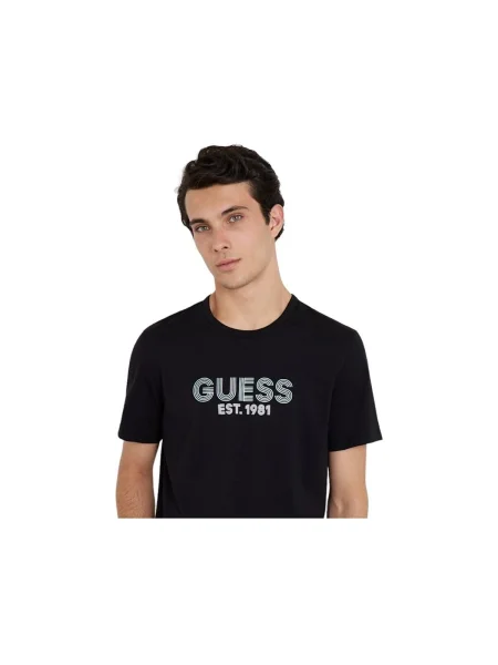 Klasické tričko Guess čierna