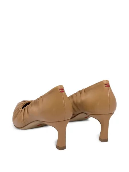 Pantofi cu toc Halmanera plisate maro