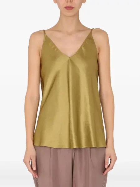 Top Alysi cu decolteu în V verde