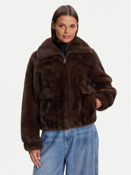 Palton de blană Kontatto alb