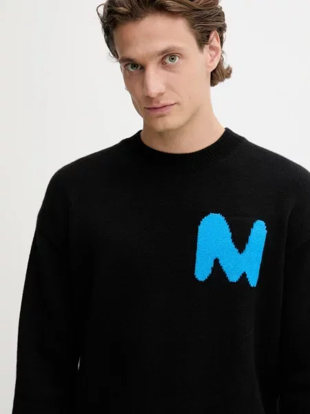 Шерстяной свитер Msgm черный