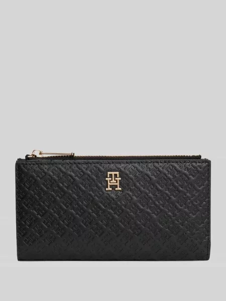 Tommy Hilfiger Portfel Th Icon Long Bifold Mono czarny